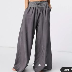 Free People Gray Wide Leg Pants